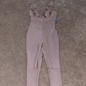 Blush pink strap jump suit